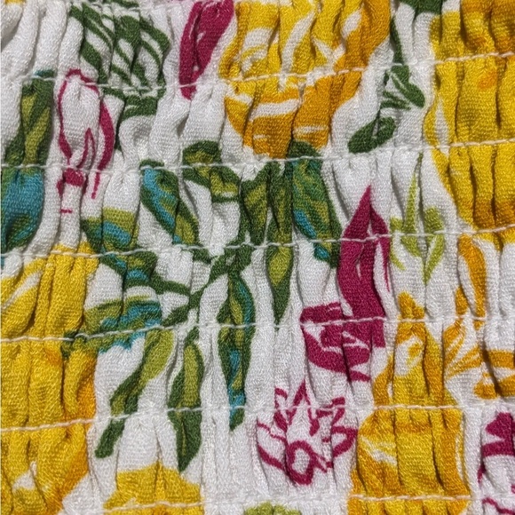 Chenault Yellow Green Smocked Sundress - Picture 2 of 3